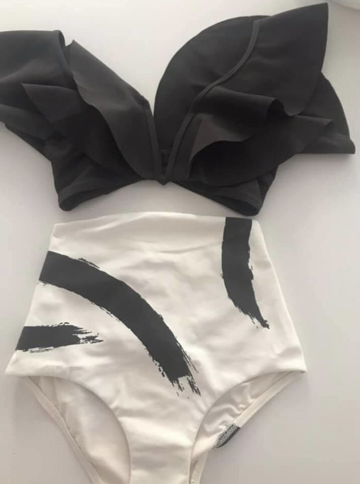 BNWT Zimmermann painted heart flutter bikini size 0 BRUSHSTROKE RRP $580