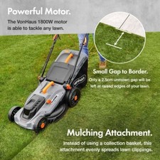 Powerful 1800W– Lawnmower Electric Corded Lawn Mower for all Types of Lawns NEW*