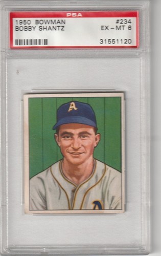 1950 Bowman Bobby Shantz #234, PSA EX-MT 6