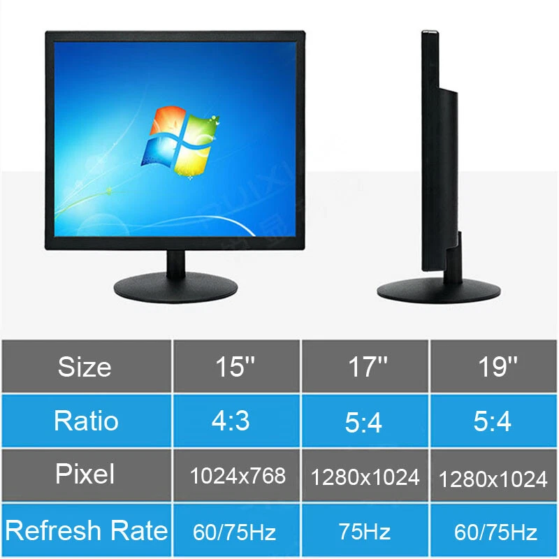 15''/17''/19'' Portable Computer PC Display HD TV Screen HDMI Security Monitor - Image 3 of 4