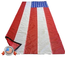 7' 6" x 18' American Flag Mesh Dump Truck Tarp