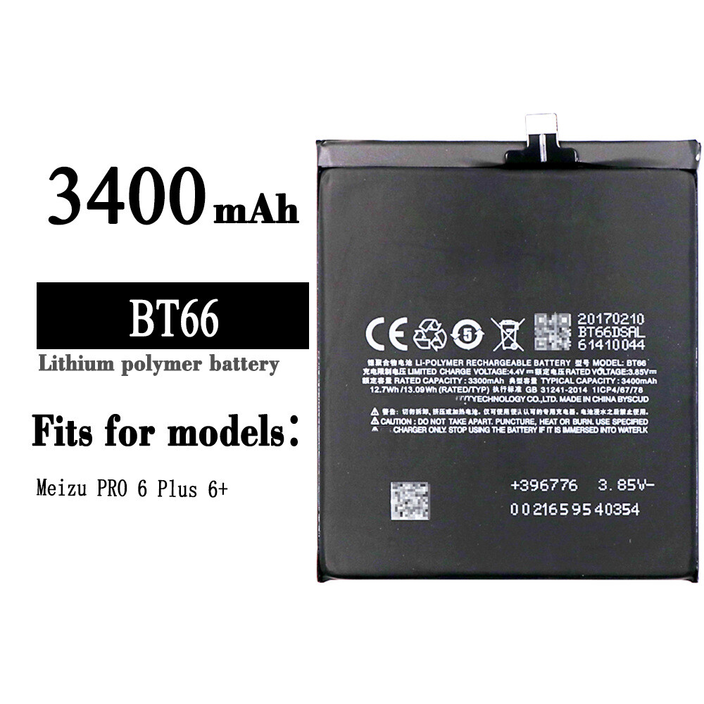 High Quality Replacement Battery For Meizu PRO 6Plus BT66 34