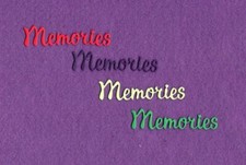 MEMORIES 2 die cuts scrapbook cards