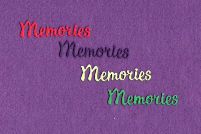 MEMORIES # 2 die cuts scrapbook cards