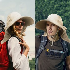 Men's Women's Brimmed Hat Sunscreen UV Sun Hat Camping Hiking Skin Protection US