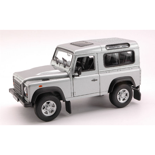 LAND ROVER DEFENDER 90 1984 SILVER 1:24 Welly Auto Stradali Die Cast Modellino - Afbeelding 1 van 1