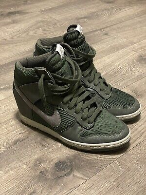 Nike Dunk Sky Hi Hidden Wedge Heel Carbon Green Silver High Nike Dunk Sky Hi Hidden Wedge Heel Carbon Green Silver High