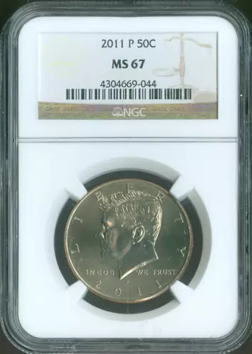 2011 P Kennedy Half Dollar NGC MS67 .