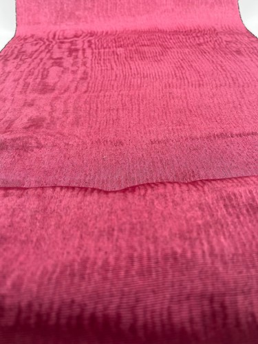 Pink Silk Moire Fabric By 2 Meters, Watermark Patterned, Multicolor Options. - Picture 4 of 12