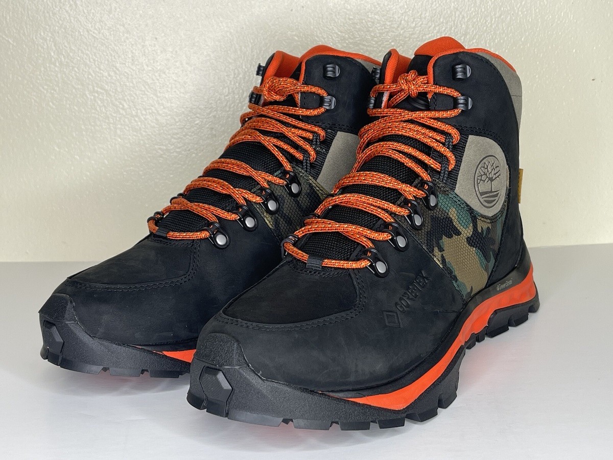 Men's Timberland Solar Ridge GTX GoreTex Hiker Boots Black Red