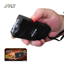 JOLT Mini POWERFUL Stun Gun 98,000,000 Volts - LED Light Clip Max Voltage BLACK
