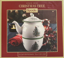 Spode Christmas Tree 3 Cup Peppermint Tea For One New In Box