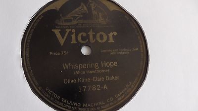 Olive Kline & Elise Baker - 78rpm single 10-inch – Victor #17782