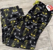 The Grinch Mens Large Lounge pants Minky Fleece Pajama Bottoms Genuine Licensed
