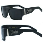 LOCS FLAT TOP BIKER GLASSES MEN DARK LENS LARGE GANGSTER BLACK OG SUNGLASSES UV
