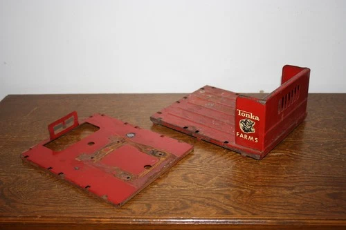 Original Vintage Tonka Farms Stake Truck Tan Bed For Parts
