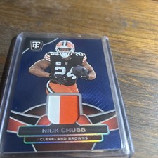 2024 Panini Totally Certified Nick Chubb - SP blue 2 color Jersey Patch #64/75