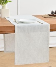 Wracra Linen Table Runner, Burlap Cream Table Runners 36 Inches Long 13 36