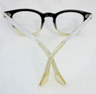 Vintage '50s American Optical AO Tri-Tone Safety Glasses Black, Natural & Silver — photo 5