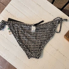 NWT Kenneth Cole Reversible Tribal Print Side Tie Bikini Bottom Women’s Size L