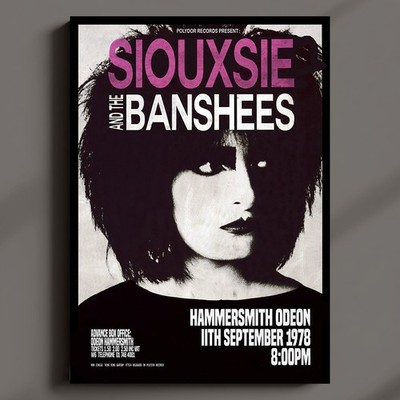 Siouxsie and the Banshees 1978 Concert Poster MULTI-PRINT Three