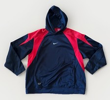 Vintage 00s Nike Center Swoosh Hoodie Large Black Red Travis Scott Center Check
