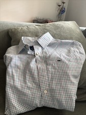 Vineyard Vines Youth Medium Blue Whale T-Shirt Long Sleeve, Pocket, 12-14