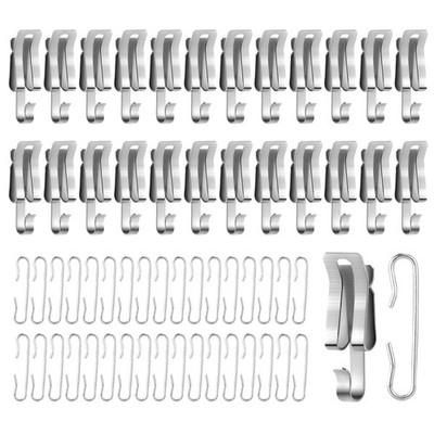 50pcs Heat Cable Roof Clips and Spacers, Metal De Icing Cable Clips and Space...