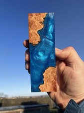 Stabilised Live Edge Red Malle Burl & Resin Hybrid Block No 1308