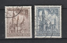 BERLIN 1953, Sc. 9NB8+9NB11 Kaiser Wilhelm church 4 Pf+30Pf.- used CV 120€