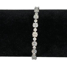 Silver Moissanite Women  s Tennis Bracelet 7.5  4.38Ct 5mm 11g GRA 925 Sterling