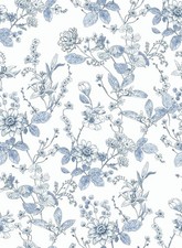 Light Blue Botanical Floral Shelf Liner Contact Paper Peel and Stick Botanical F