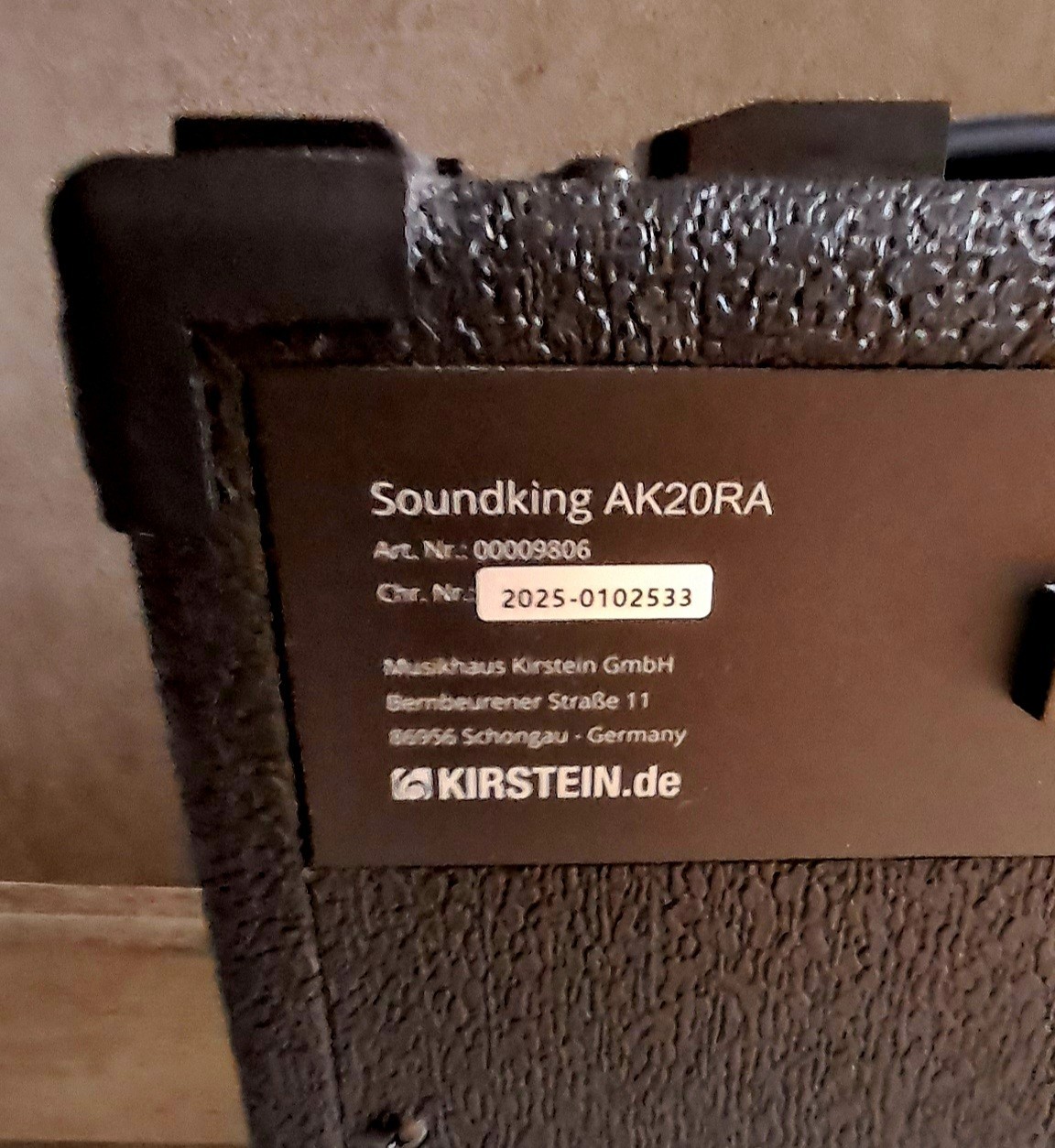 Soundking AK20-RA Combo per chitarra 20 W/60 W Peak - 2 canali, riverbero, FX-Loop foto 5