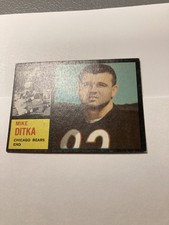 1962 topps football #17 mike ditka chicago bears rookie