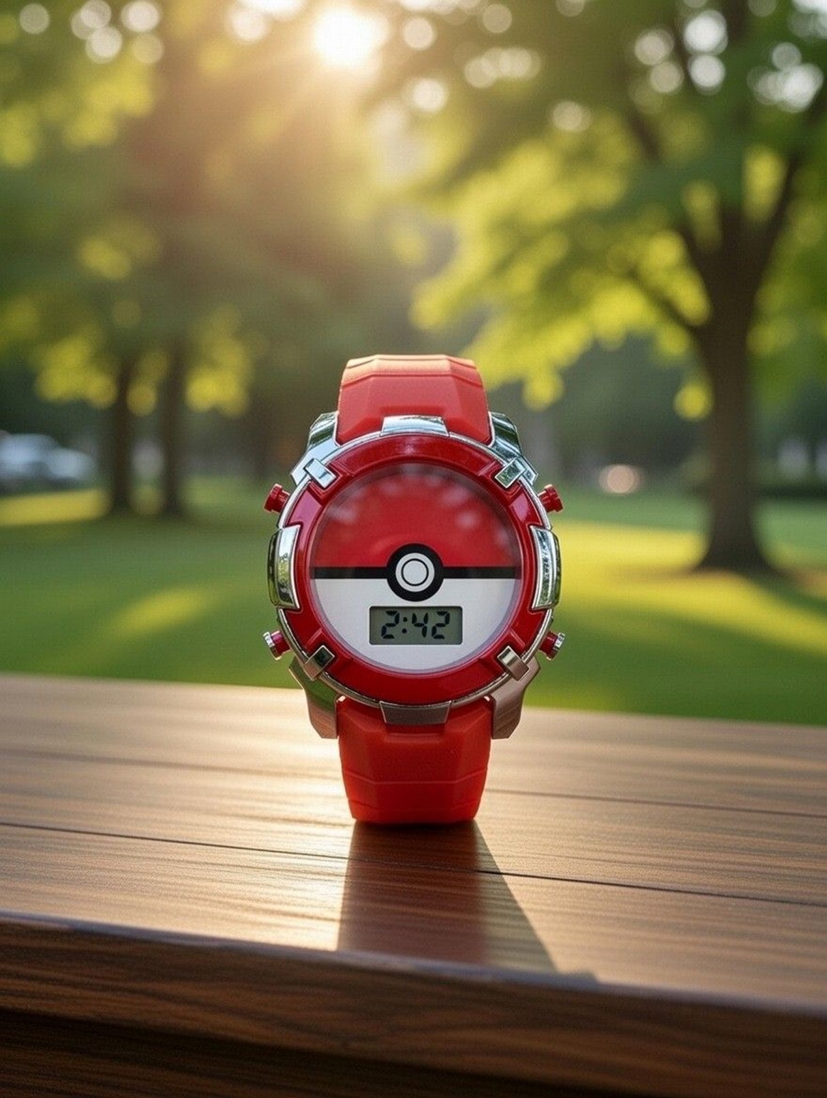 Pokemon Watch For Kids Flashing LCD Kids Watch Poke Ball Digital Watch Unisex
