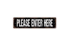 Entrance Exit Sign - Vinyl Sticker, Metal Sign, Door Plaque