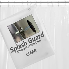 Short Clear Shower Curtain Liner 60x64, 12 Grommet Holes Plastic RV Shower Cu...