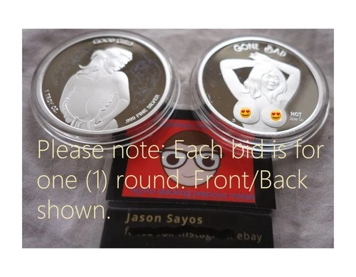 Good Girl Gone Bad 1 Troy Ounce Premium .999 Silver Round Lady Novelty Art Girl