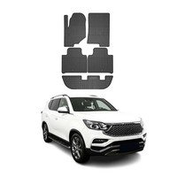 Omac Gummi FußMatten FüR Ssangyong Rexton 2017-2026 Automatten Gummi Schwarz 5X