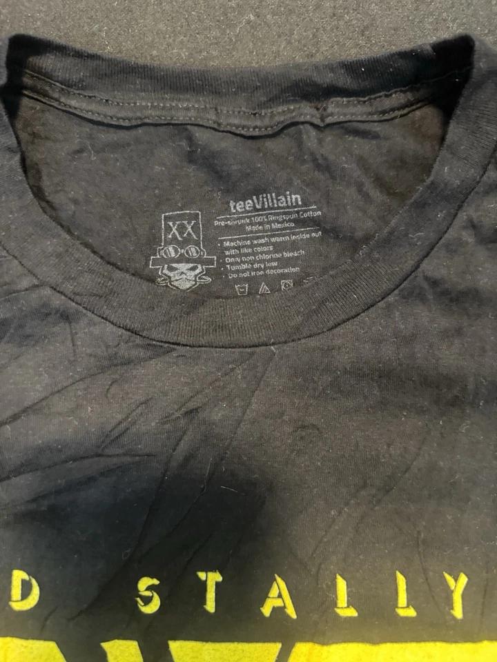 Camiseta para hombre Bill and Ted Wyld Stallyns logotipo amarillo cara la música mercancía de la película Foto 4 de 4