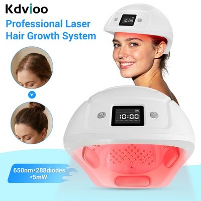 LLLT Laser Hair Growth Helmet 288 Diodes 650nm Red Light Therapy for Hair Loss
