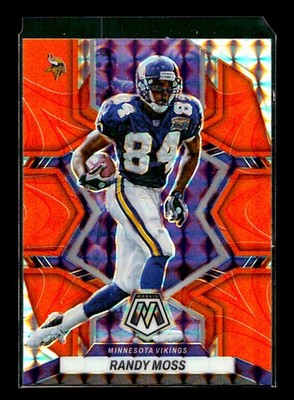 Randy Moss 2022 Panini Mosaic #132 Mosaic Reactive Orange