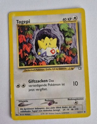 Pokémon TCG Togepi 51/111 Neo Genesis Deutsch 2001 40 KP Common 44#