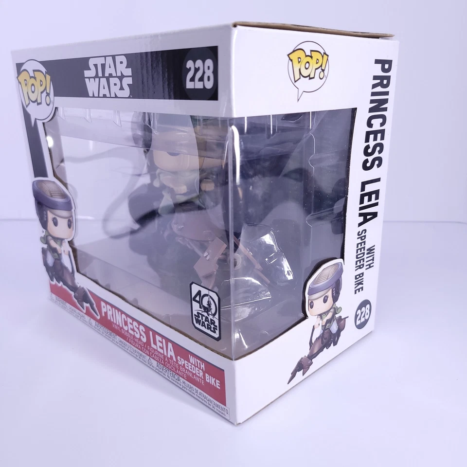 Funko Pop 星球大战莱娅公主加速自行车 228 40 周年人偶盒装 — 第 3/4 张图片