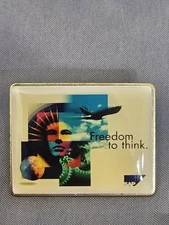 SAP Freedom To Think Lapel Pin Made In USA Vintage Advertising Employee Badge