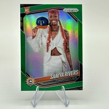 Saniya Rivers RC 2025 Panini Prizm WNBA Image Variation Green Prizm Rookie-#150