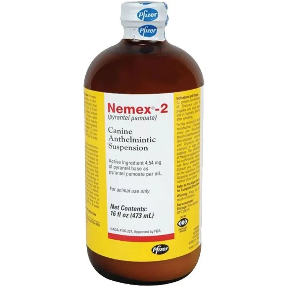 Nemex II Wormer 16 oz. Tratamiento de lombrices intestinales y anquilostomas para perros y cachorros Foto 2 de 4