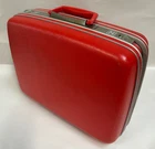 Vtg Samsonite Red Small Size Train Case Vanity Carry On Makeup Suitcase (A15)