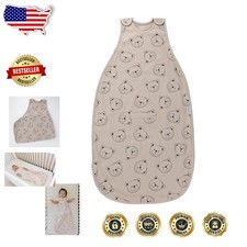 Merino Wool Baby Sleep Sack Organic Cotton 4-Season Wearable Blanket