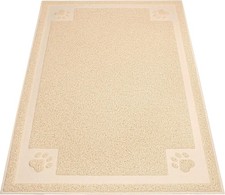 Large Beige Kitty Litter Mat - Traps Box  Paw Mess, Easy to Clean,